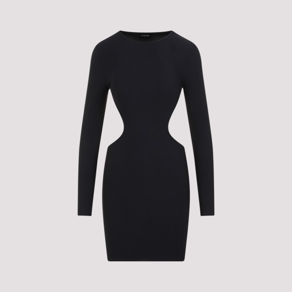 Shop Balenciaga Cut Out Mini Dress S In Black