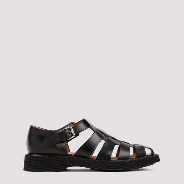 Church's Leather Hove Sandals In Faab Black