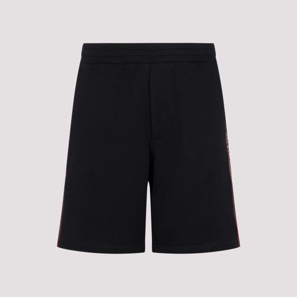 Shop Alexander Mcqueen Cotton Shorts S In Black Mix