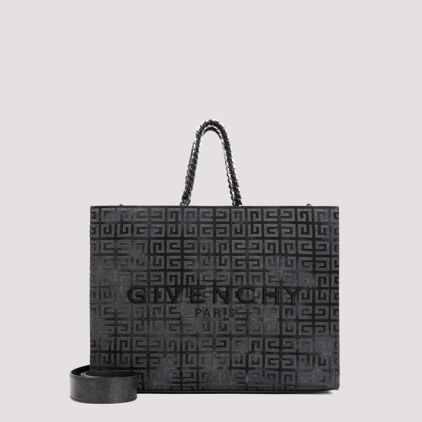 Shop Givenchy G-tote Medium Tote With Chain Unica In Dark Grey