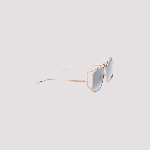 Shop Valentino Light Sunglasses Unica In Rose Gold Dark Grey