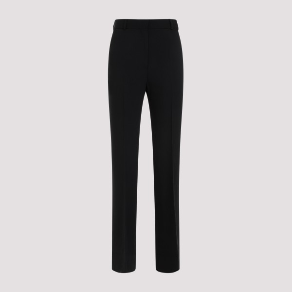 Shop Totême Belt-looped Straight-leg Pants 36 In Black