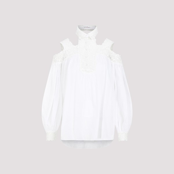Shop Ermanno Scervino Cotton Shirt 40 In Bright White