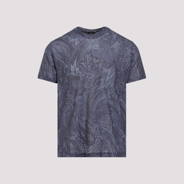 Shop Etro Roma T-shirt M In X Stampa Fdo Blu
