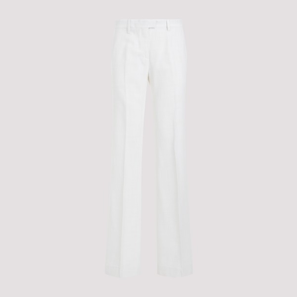 Shop Etro Viscose Pants 38 In W Bianco Naturale