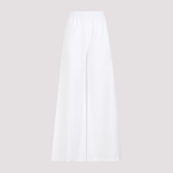 Shop Fabiana Filippi Linen Pants 42 In Bianco Ottico