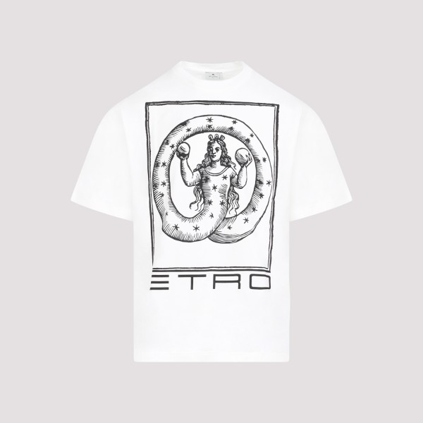 Shop Etro White T-shirt L In X Stampa Fdo Bianco