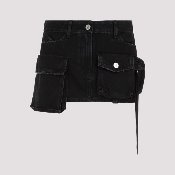 Shop Attico The  Fay Mini Skirt 26 In Black