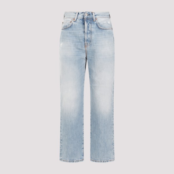 Shop Acne Studios Cotton Jeans 26/30 In Light Blue