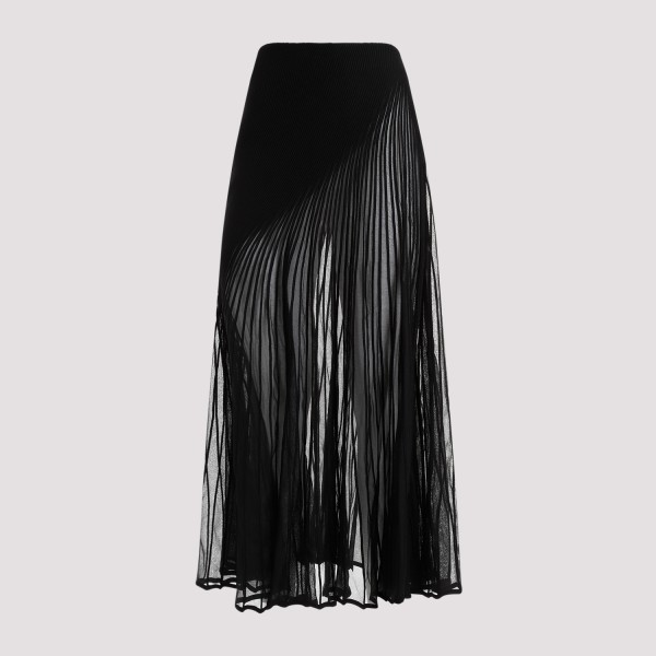 Alaïa Alaia Twisted Skirt In Noir Alaua