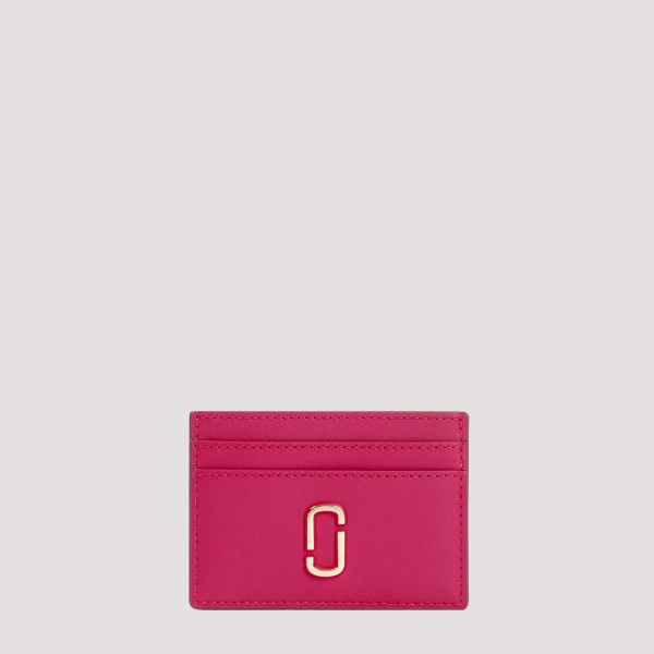 Shop Marc Jacobs Cow Leather Card Case Unica In Lipstick Pink