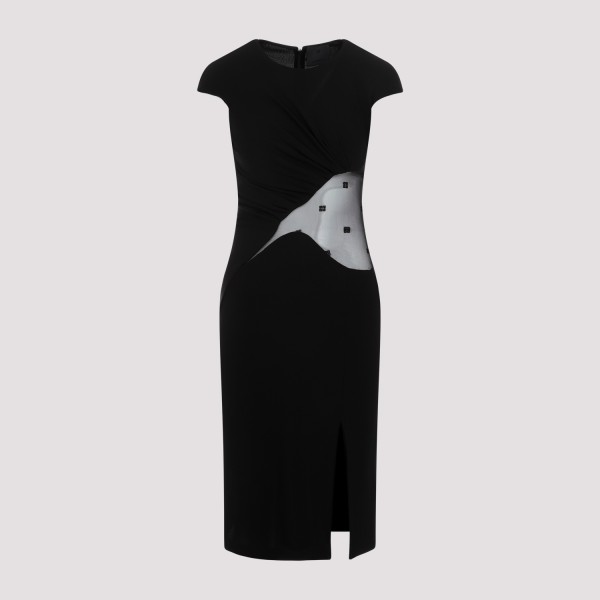 Shop Givenchy Viscose Dress 38 In Black