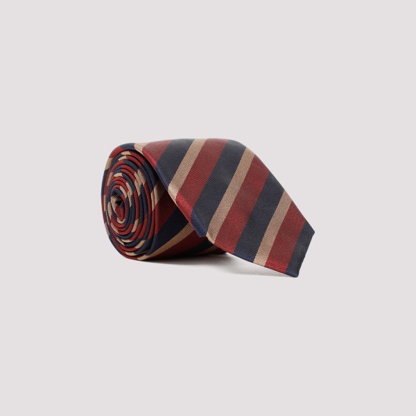 Shop Dunhill Silk Regimental Woven Tie 8cm Unica In Ink