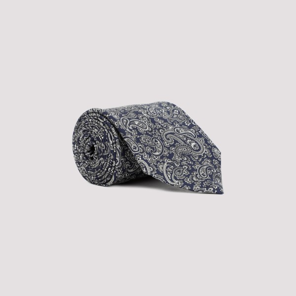 Shop Dunhill Silk Paisley Printed Tie 8cm Unica In Ink