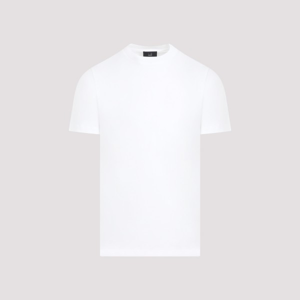 Shop Dunhill Ad Insignia Cotton T-shirt L In White