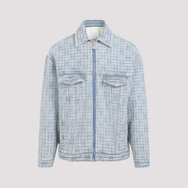 Shop Givenchy Cotton Jacket M In Light Blue