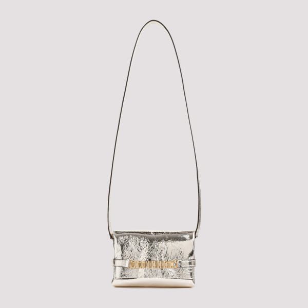 Shop Victoria Beckham Mini Chain Pouch Handbag Unica In Platinum