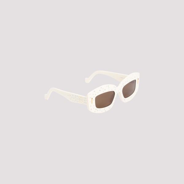 Shop Loewe Smooth Pavé Screen Sunglasses Unica In E Ivory