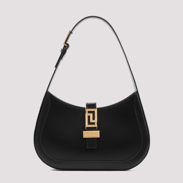 Shop Versace Small Hobo Handbag Unica In Bv Black