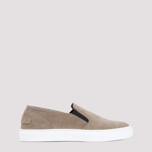 Shop Brioni New Slip On Sneakers 8 In Sand