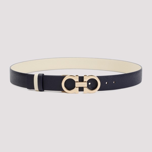 FERRAGAMO FERRAGAMO GANCINI LEATHER BELT 80