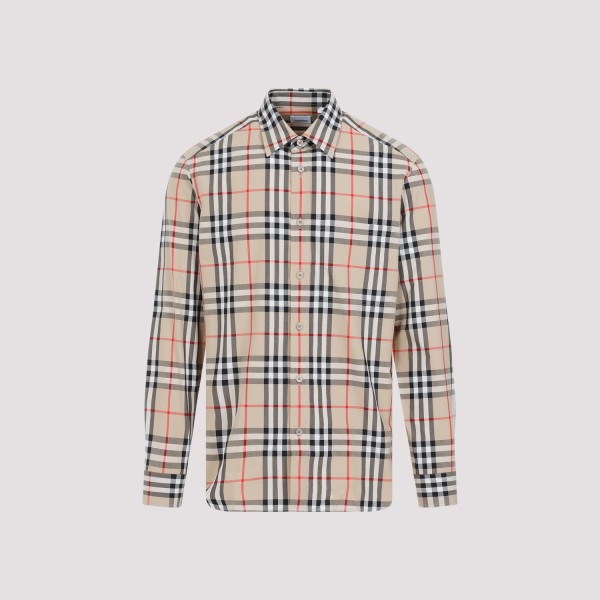 Shop Burberry Check Shirt Xl In A Archive Beige Ip Chk