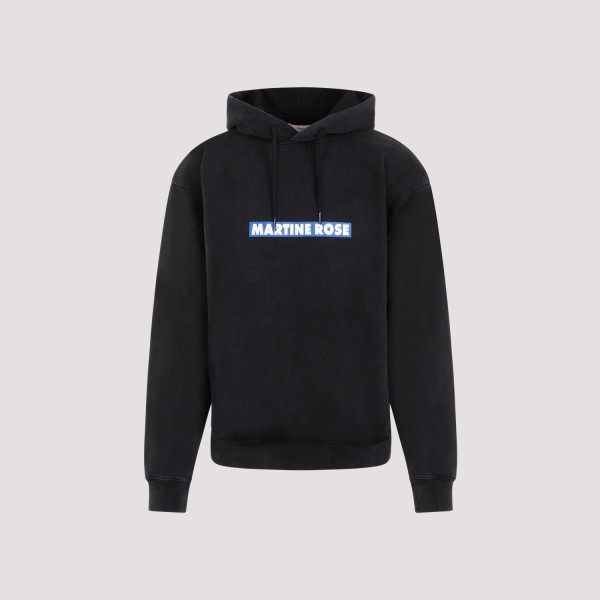 Shop Martine Rose Classic Hoodie S In Blpibm Black Pigment Blow Your Mind