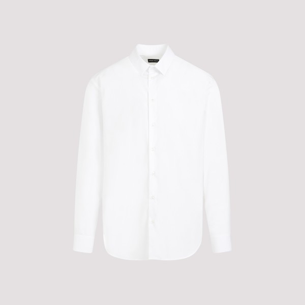 Giorgio Armani Ermanno Scervino Cotton Shirt In Ubn Brilliant White