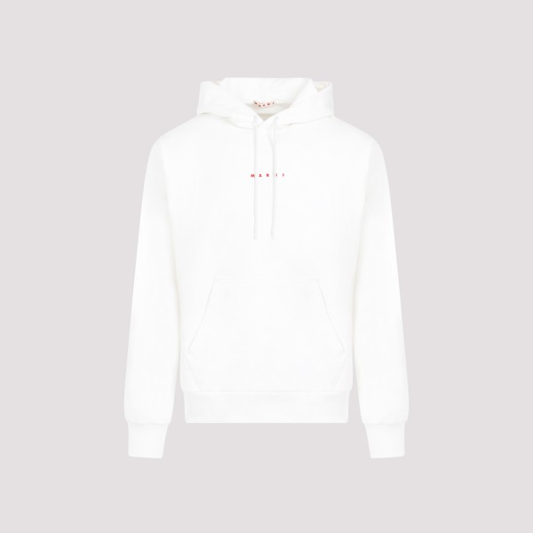 Shop Marni Cotton Sweatshirt 48 In Lw Natural White