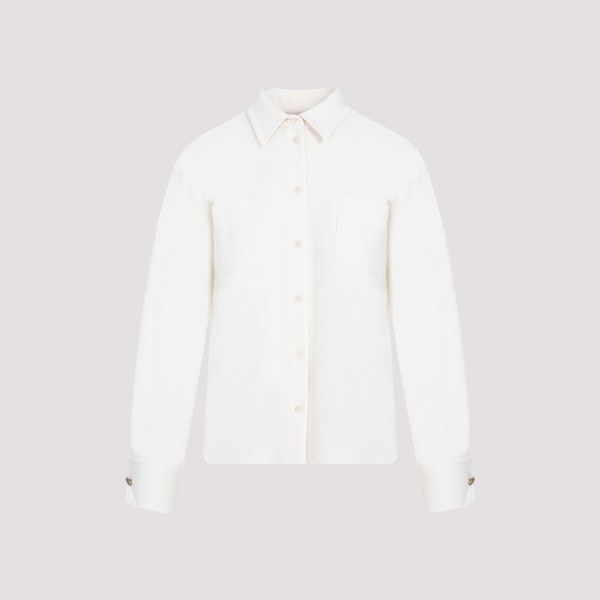 Shop Max Mara Tirolo Shirt Jacket 38 In Bianco