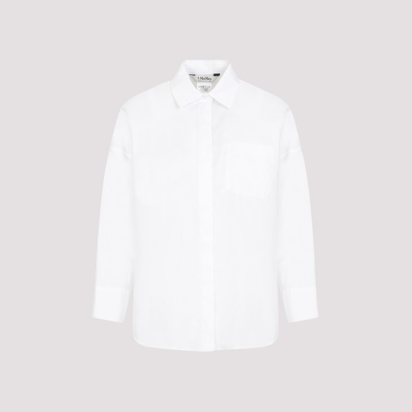 Max Mara Thom Browne Relaxed Fit Wool Sweater In Bianco