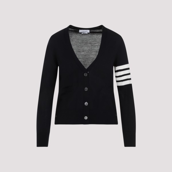 Shop Thom Browne Relaxed Fit V-neck Cardigan 40 In Navy