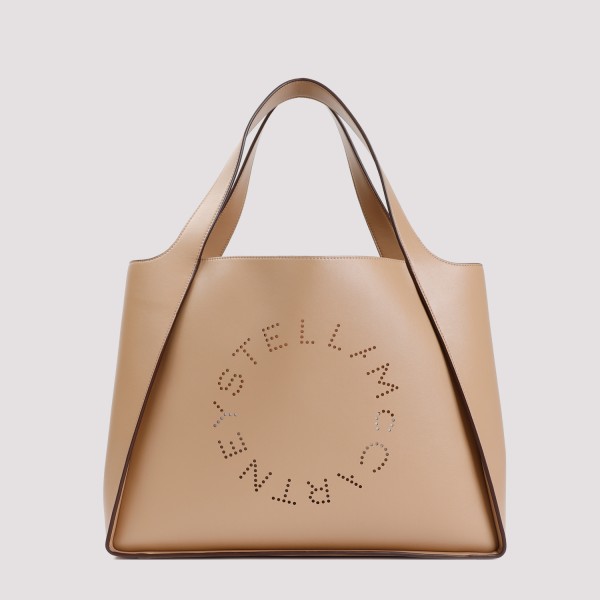 Stella Mccartney Giorgio Armani Grained Leather Shoulder Bag In Sand