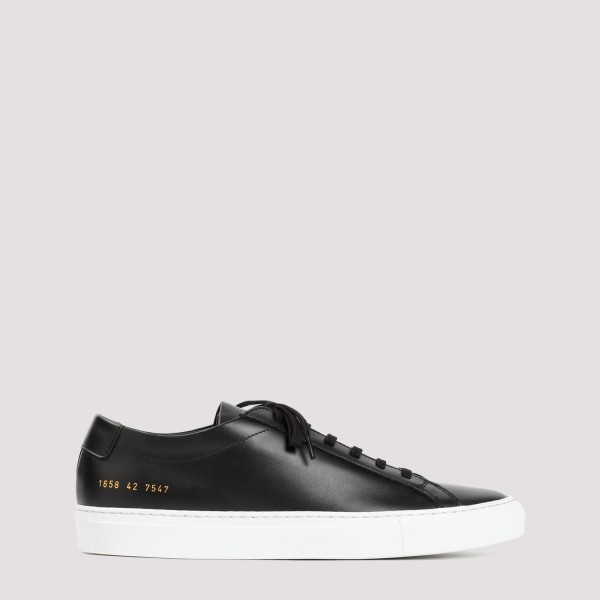 Shop Common Projects Common Project Achilles Low Sneakers With White Sole 41 In Black