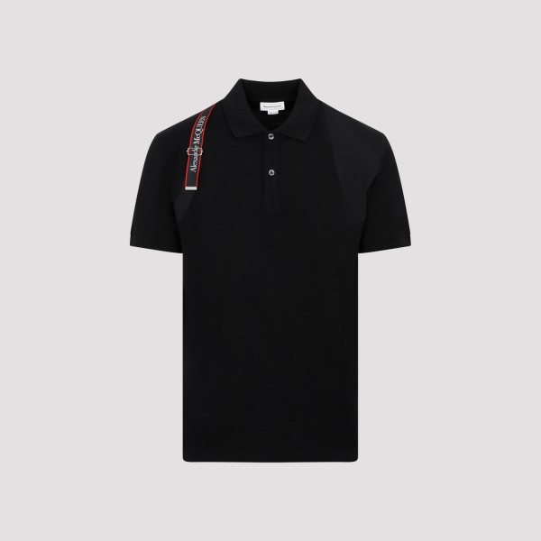 Shop Alexander Mcqueen Cotton Polo Xl In Black