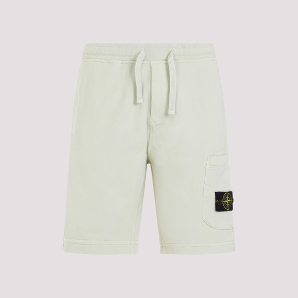 Shop Stone Island Cotton Shorts S In V Pistachio