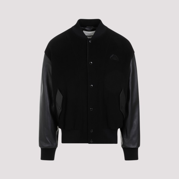 Alexander Mcqueen Calf Leather Jacket In Black