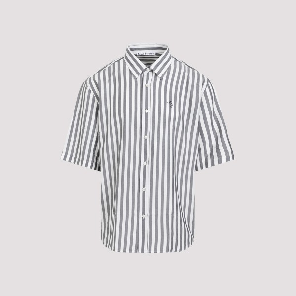 Shop Acne Studios Viscose Shirt 52 In J Black White