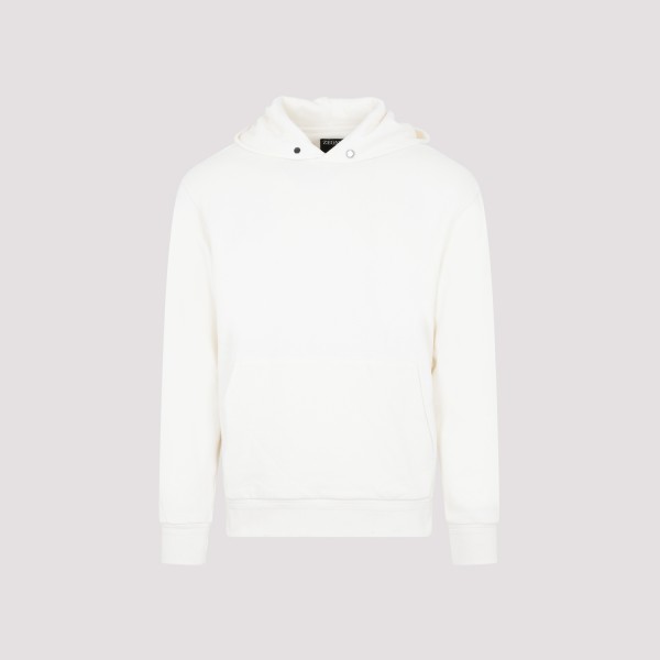 ZEGNA ZEGNA COTTON AND CASHMERE HOODED PULLOVER