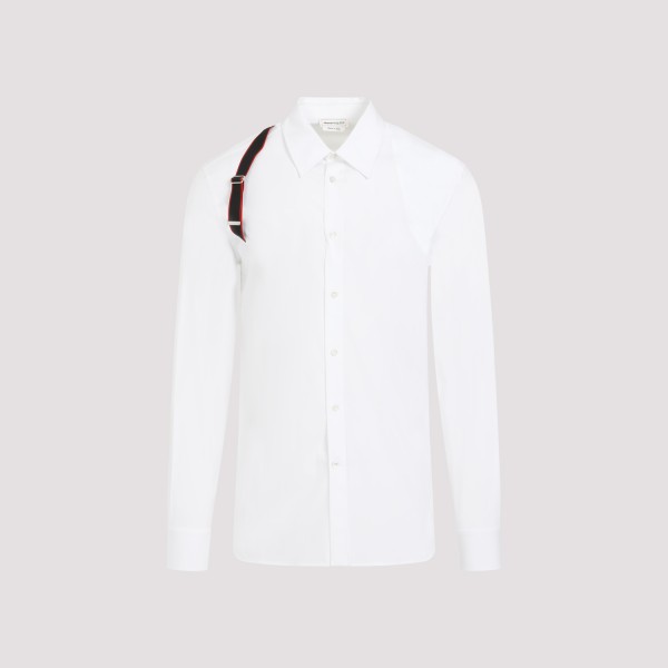Shop Alexander Mcqueen Harness Shirt 16 In White