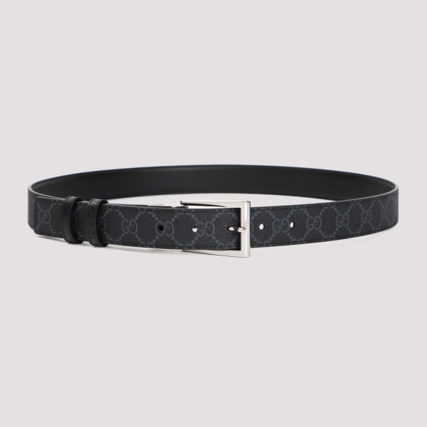 Shop Gucci Leather And Textile Belt 100 In Black