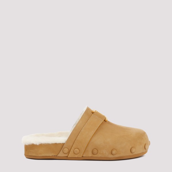 Shop Chloé Marcie Leather Mules 38 In Desert Brown