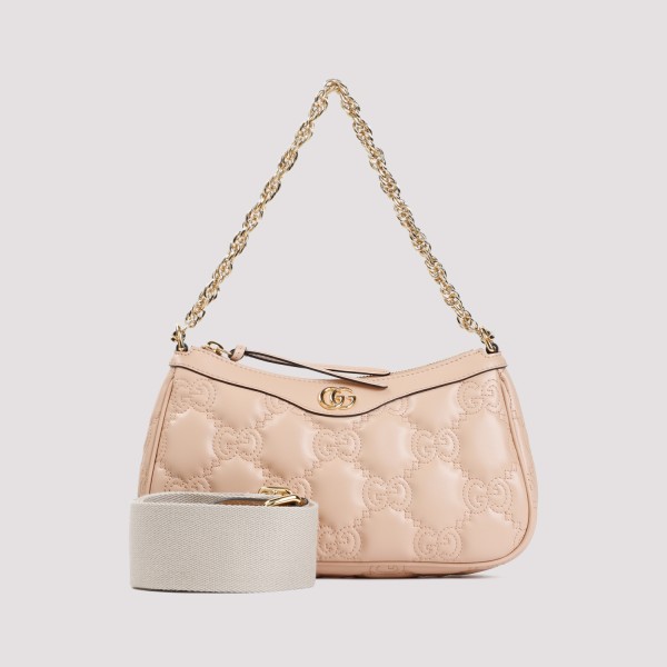 Shop Gucci Gg Matelassé Handbag Unica In Pink Sand Natural