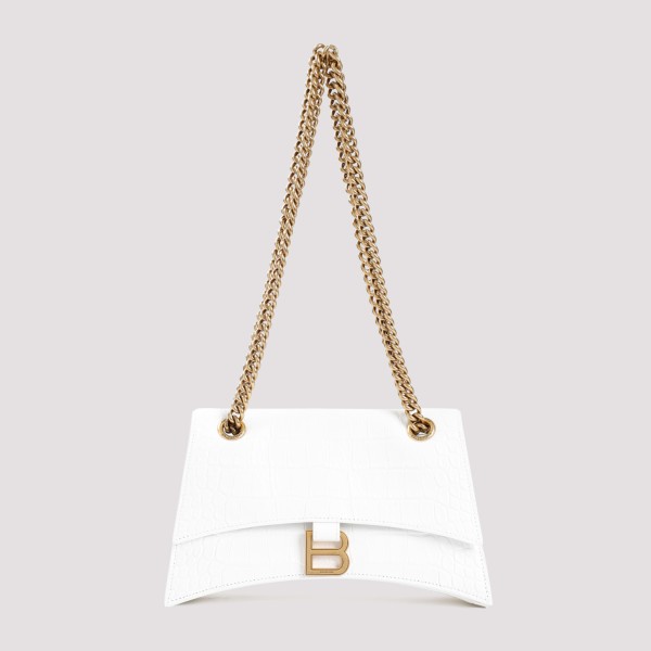 Shop Balenciaga Crush Small Sling Bag Unica In Optic White