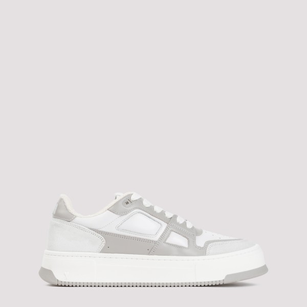 Shop Ami Alexandre Mattiussi Ami New Arcade Sneakers 44 In White Ash Grey