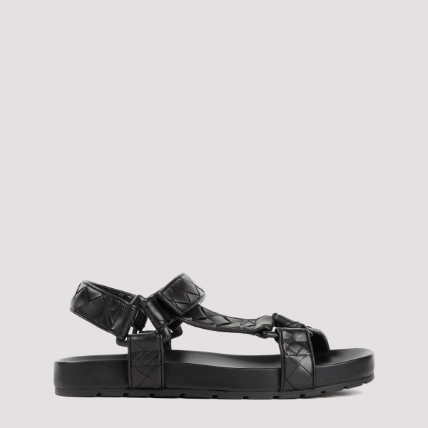Shop Bottega Veneta Intrecciato Slingback Sandal 41 In Black