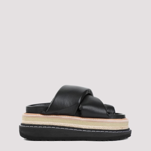 Shop Sacai Multiple Sole Sandal 36 In Black