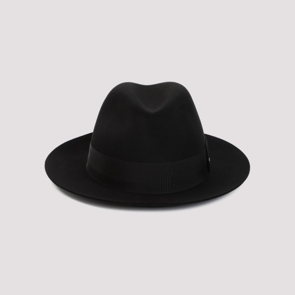 Shop Saint Laurent Wool Hat 56 In Black