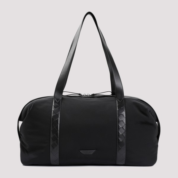 Bottega Veneta Crossroad Weekender Large Bag In Black Silver