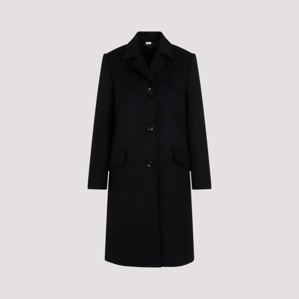 Shop Gucci Wool Coat 42 In Black